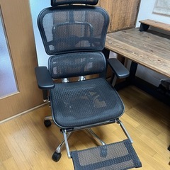 美品【Ergohuman エルゴヒューマン】プロ2オットマン（ブ...