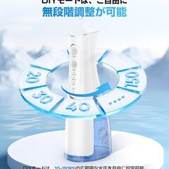 【新品未使用品】口腔洗浄器 ジェットウォッシャー 歯垢除去率99.9% 4種類ノズル付き 360°回転設計 舌クリーナー搭載 4種類の水流モード 20-150PSI水圧調整 310ml大容量タンク IPX7防水 USB充電式 こうくう洗浄機 コンパクト設計 家庭用・旅行用に最適 ギフト プレゼント (ホワイト)の画像