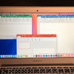 「MacBook Air 11インチ Early 2015　MJVM2J/A」超軽量薄型モバイルノートPC / Core i5搭載 / メモリー4GB / SSD-128GB / Webカメラ / Bluetooth / 無線LAN / MacOS(Sequoia－最新15.5版・Patcher利用）) ＋Office2019＋GarageBand（10.4.8版）の画像