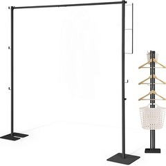 室内物干しタワー 折り畳み　物干し竿 物干しスタンド 部屋干し 洗濯物干し　黒　ブラックの画像