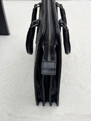 新品TIDING ビジネスバッグ 編み込みレザー黒