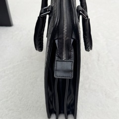 新品TIDING ビジネスバッグ 編み込みレザー黒の画像