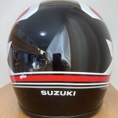 ヴィンテージ SUZUKI フルフェイス ヘルメット 族 旧車 傷補修跡ありの画像