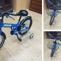 F4　美品　子供用　自転車 補助輪付き　18インチの画像