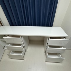 ニトリ　テーブル　収納棚　デスクの画像