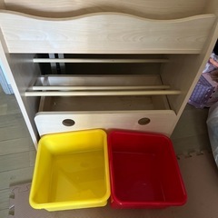 値下げ中！ 早い物勝ち！ 子供　本棚　おもちゃ入れの画像