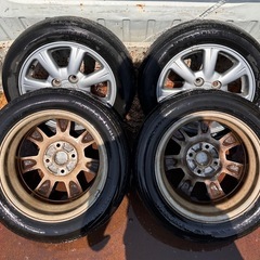 ダイハツ　ホイールタイヤセット　4本　タイヤサイズ　155/65R14の画像