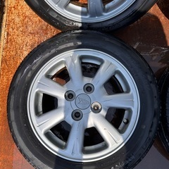 ダイハツ　ホイールタイヤセット　4本　タイヤサイズ　155/65R14の画像