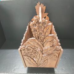 マガジンラック　アンティーク調　木製家具　小物入れの画像