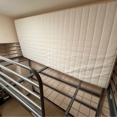 パイプロフトベッド　階段マット付きの画像