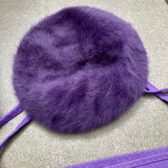 バッグ　帽子　ネックウォーマー　パープル　セットの画像