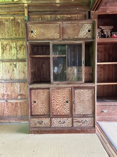 【昭和レトロ　桐製茶箪笥】