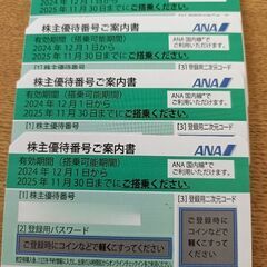 【2025年11月末】ANA株主優待4枚