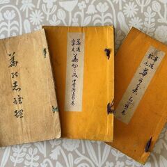 明治時代発行の華道指南書とお稽古帳　全5冊