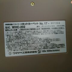 2帖電気カーペットの画像