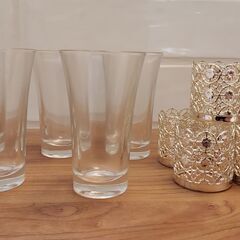 【未使用品】一口ビールグラス　 ホルダー付きグラスの画像