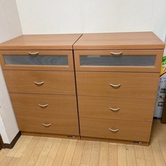 洋服 タンス キャビネット 引き出し 衣装 家具 2個 美品 実家整理