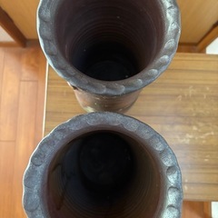 備前焼花瓶（大型花筒）の画像