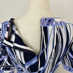 【新品タグ付き】LEONARDレオナール　膝丈ワンピース　夏服　パープル40の画像