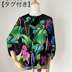 【新品タグ付き】LEONARDカーディガン　薄手羽織 38サイズ　カットソーの画像