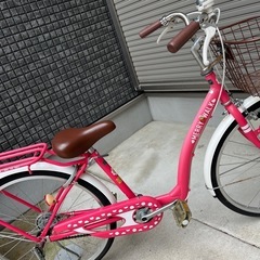 自転車ピンク小学生高学年の画像