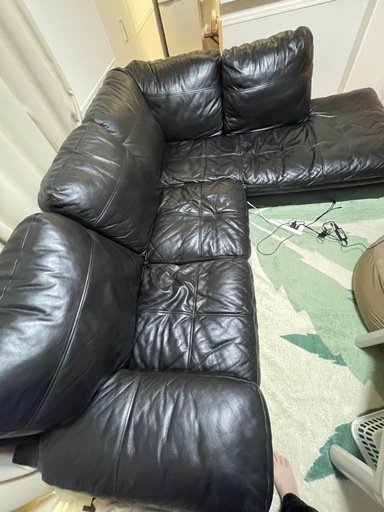 ニトリ　本革コーナーソファ(Sステイツ BE-L）