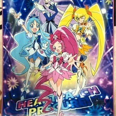 (限定品】クリアファイル、ビニール袋付き、プリキュアス大判タオル、の画像