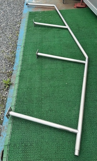 階段用手すり ステンレス 重さ約約9キロ 長さ約290cm 縦幅約75cm