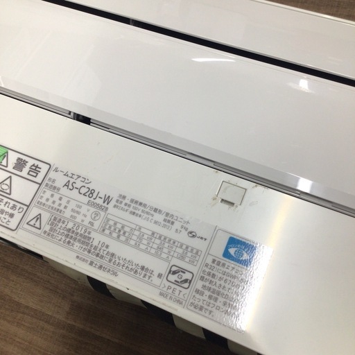 ルームエアコン 富士通 AS-C28J-W(AO-C28J) 2019年製 10畳