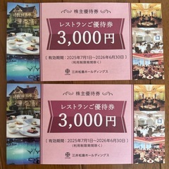 三井松島ホールディングス株主優待券の画像