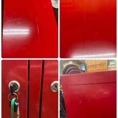 IKEA キャビネット　中古品　使用感あり　赤の画像