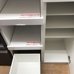 ★ジモティー割あり★KJ10326 ニトリ レンジ台 ホワイト H115×W80×D42 クリーニング済みの画像