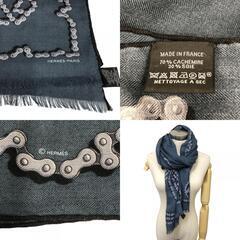 エルメス HERMES ストール Cheval Dechaine ネイビーの画像