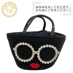アジョリー a-jolie ハンドバッグ パールサングラス カゴ...