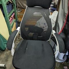 DEVAISE オフィスチェア ブラック メッシュ ヘッドレスト付き
