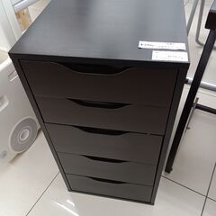 ★ジモティ割あり★  袖机 ブラック H69.5×D58×W36...