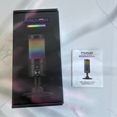 Faunow マイク USB コンデンサーマイク PC マイク RGBライト ワンタッチミュート カーディオイド指向 プラグ＆プレイ ヘッドホン接続可 内蔵型ショックアブソーバー 超コンパクト ボイズチャット YouTube ライブ配信 web会議 ゲーム実況に最適 Windows/MacOS/PS4/PS5など対応