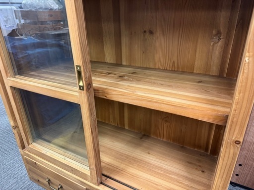 【美品】関家具 アオイ 875 キャビネット 天然木