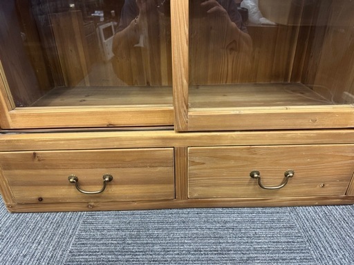 【美品】関家具 アオイ 875 キャビネット 天然木