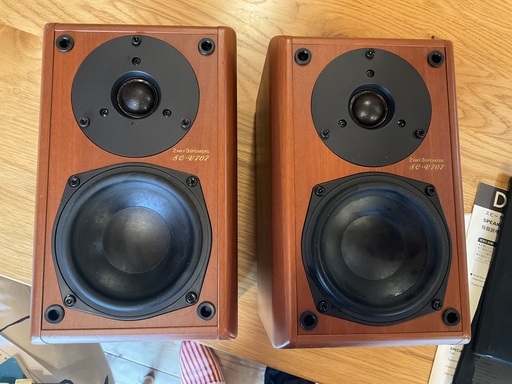 美品 DENON デノン スピーカー SC-V707 木目調 ペア