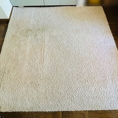 カーペット ホワイト　 200㎝×200㎝