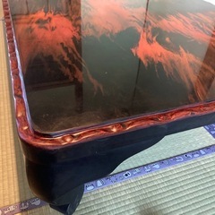 高級座卓　ローテーブル　猫足　漆塗り　　の画像