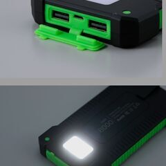 【未使用/新品】モバイル　バッテリー　ソーラー＆USBパワーチャージャーの画像