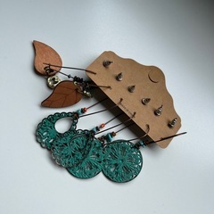 【未使用アクセサリー　エスニック調　ピアス】の画像