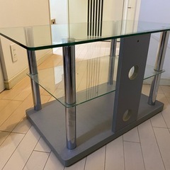 ガラス　テレビ台の画像