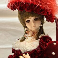 リボン スキヨドール SUKIYO DOLLS 人形 ドール スキヨ 昭和 人形研究所 ガラスケース 中古の画像