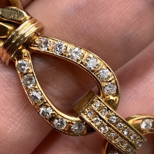 K18 ダイヤ　喜平　デザイン　ブレスレット　49.2g