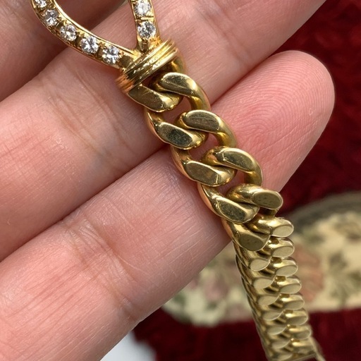 K18 ダイヤ　喜平　デザイン　ブレスレット　49.2g