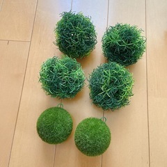 フェイクグリーンボール 12点セット インテリア 植物の画像