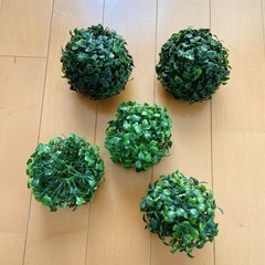 フェイクグリーンボール 12点セット インテリア 植物の画像